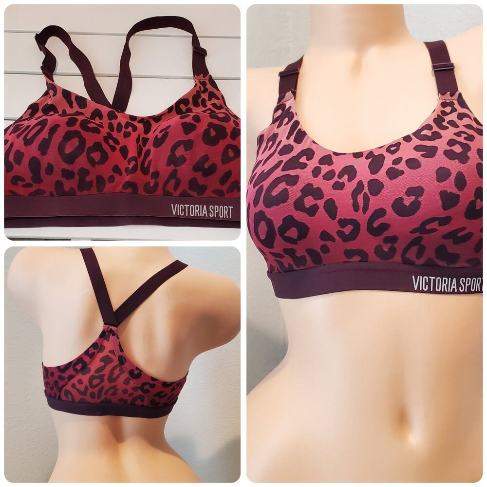Victoria's Secret VSX The Incredible Lightweight Sports Bra Leopard Print 34B